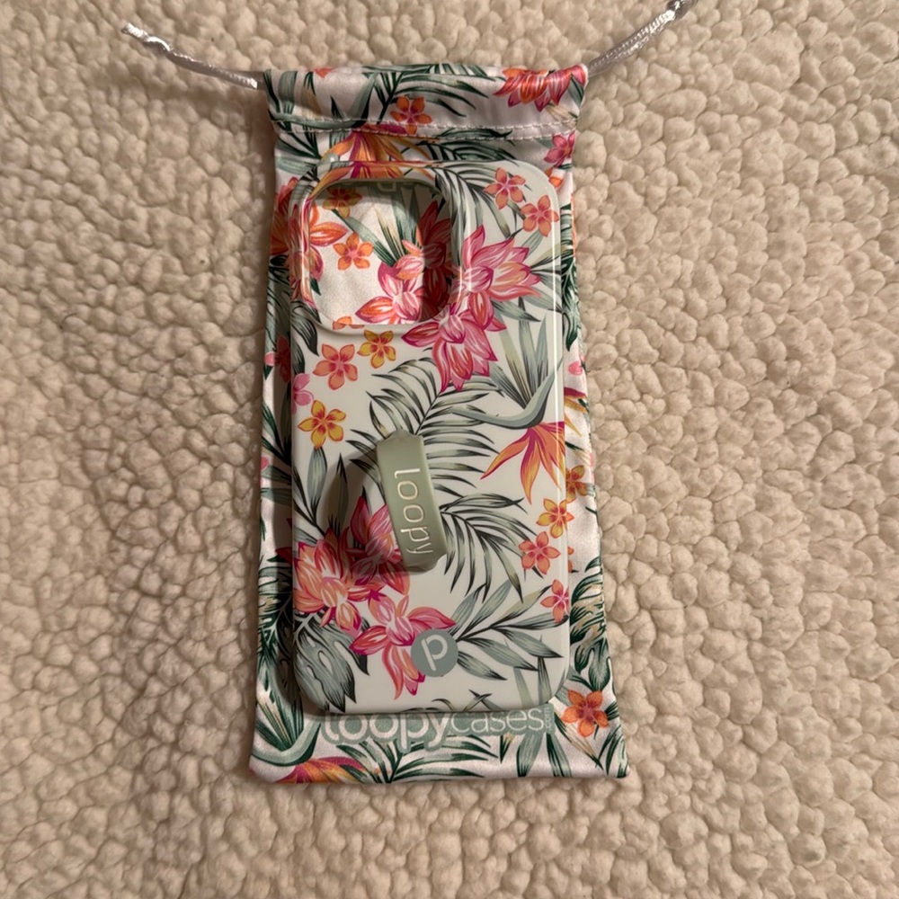 Loopy Tropical Blooms iPhone 15 pro